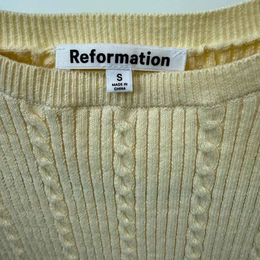 Reformation Serena Cable Sleeveless Sweater Tank - Picture 2 of 2